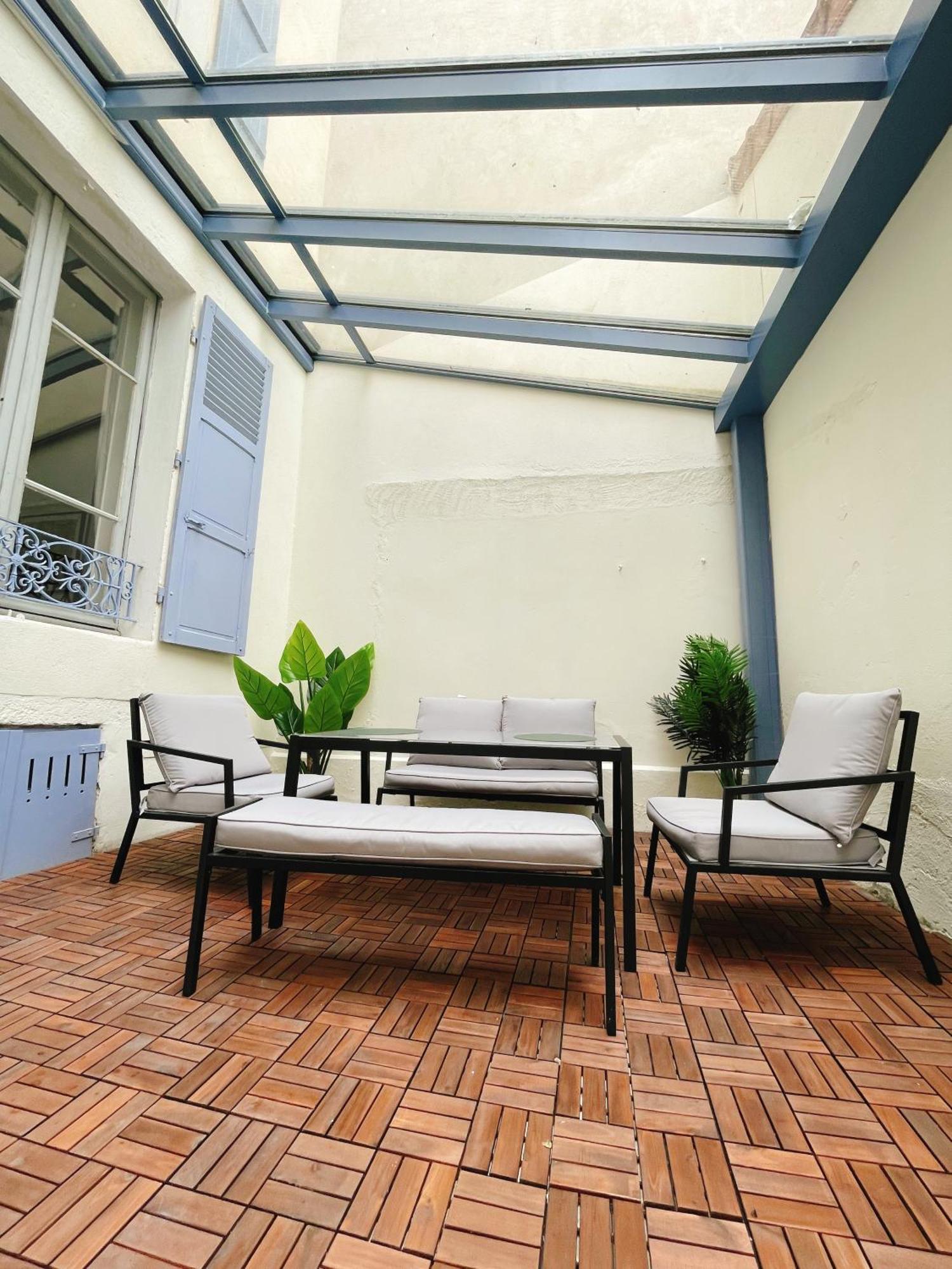Villa Muguette - Coeur De Vichy- Rdc-Veranda Sur La Terrasse Exterior foto